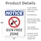 Signmission Gun Free Zone OSHA Notice Sign, Aluminum, 12in W x 18in L, 2PK OS-2PACK-NS-A-1218-V-13178 - alternate 4